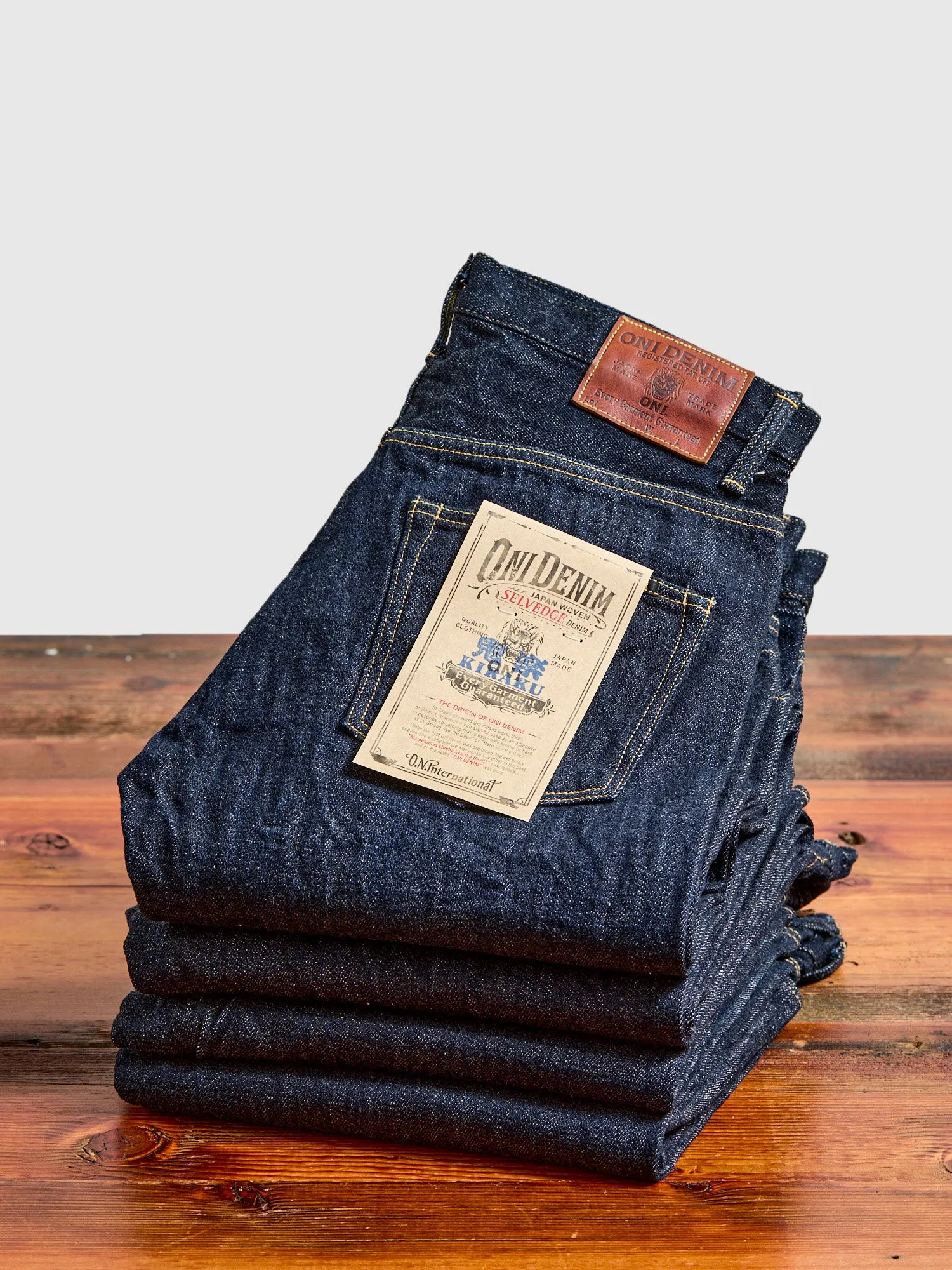 022-Kiraku "Natural Indigo" 12oz Selvedge Denim - Wide Straight Fit