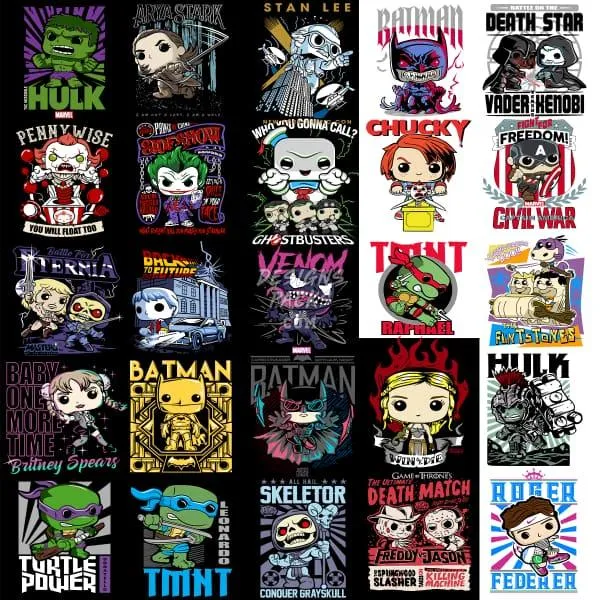 49 Funko Popculture Designs Bundle PNG PDF