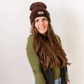 ADULT BEANIE - Football - Brown