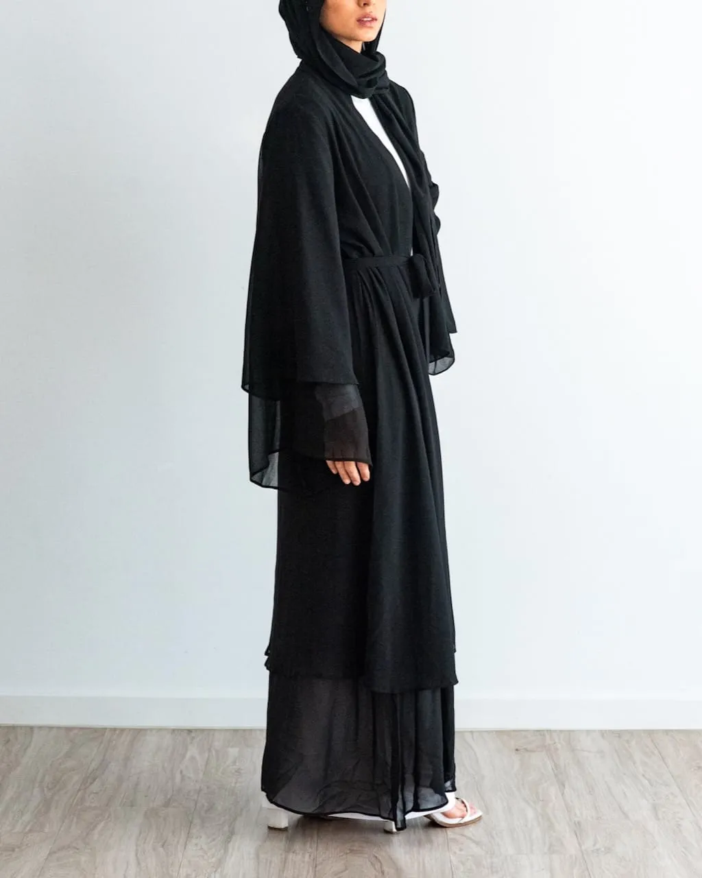 Aisha Abaya with Hijab - Black