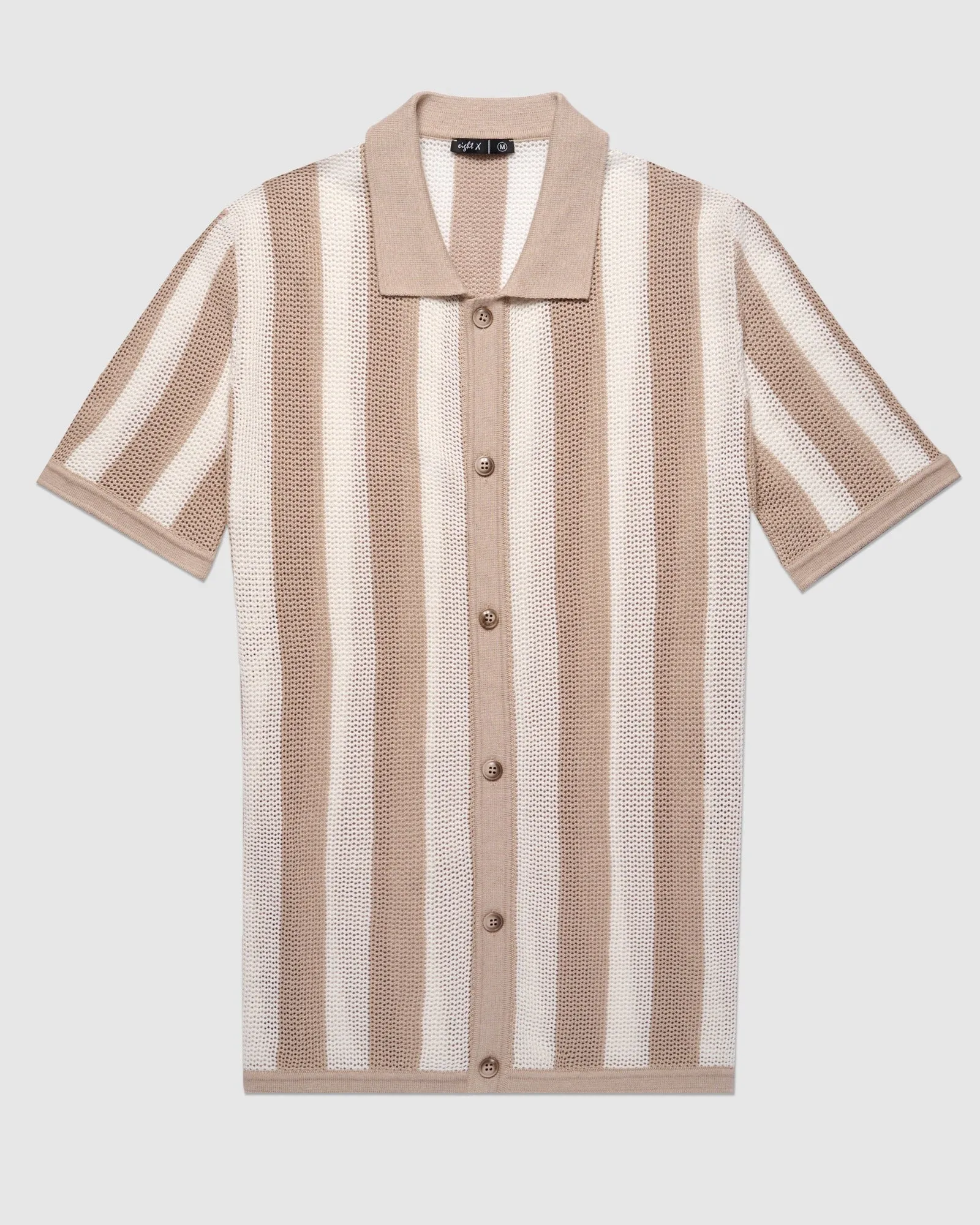 Beachside Button Up Short Sleeve Shirt - Sand Dollar