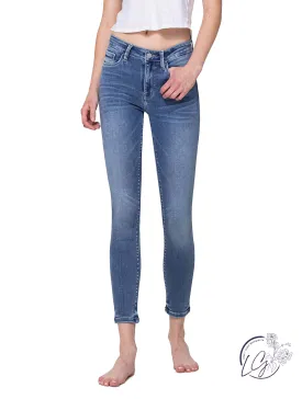 Beverly Mid-Rise Super Soft Crop Skinny Jeans By Flying Monkey