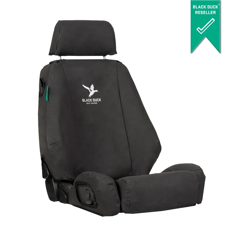 Black Duck Canvas Black Seat Covers Suits Ford Versatile 9000 80 Series Tractor 1995-1998