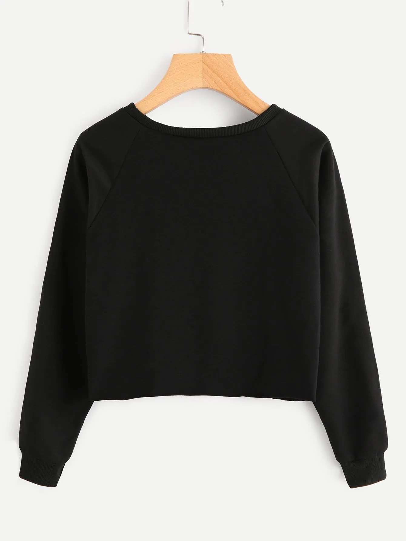 Brooklyn text pullover fashion crop sweater