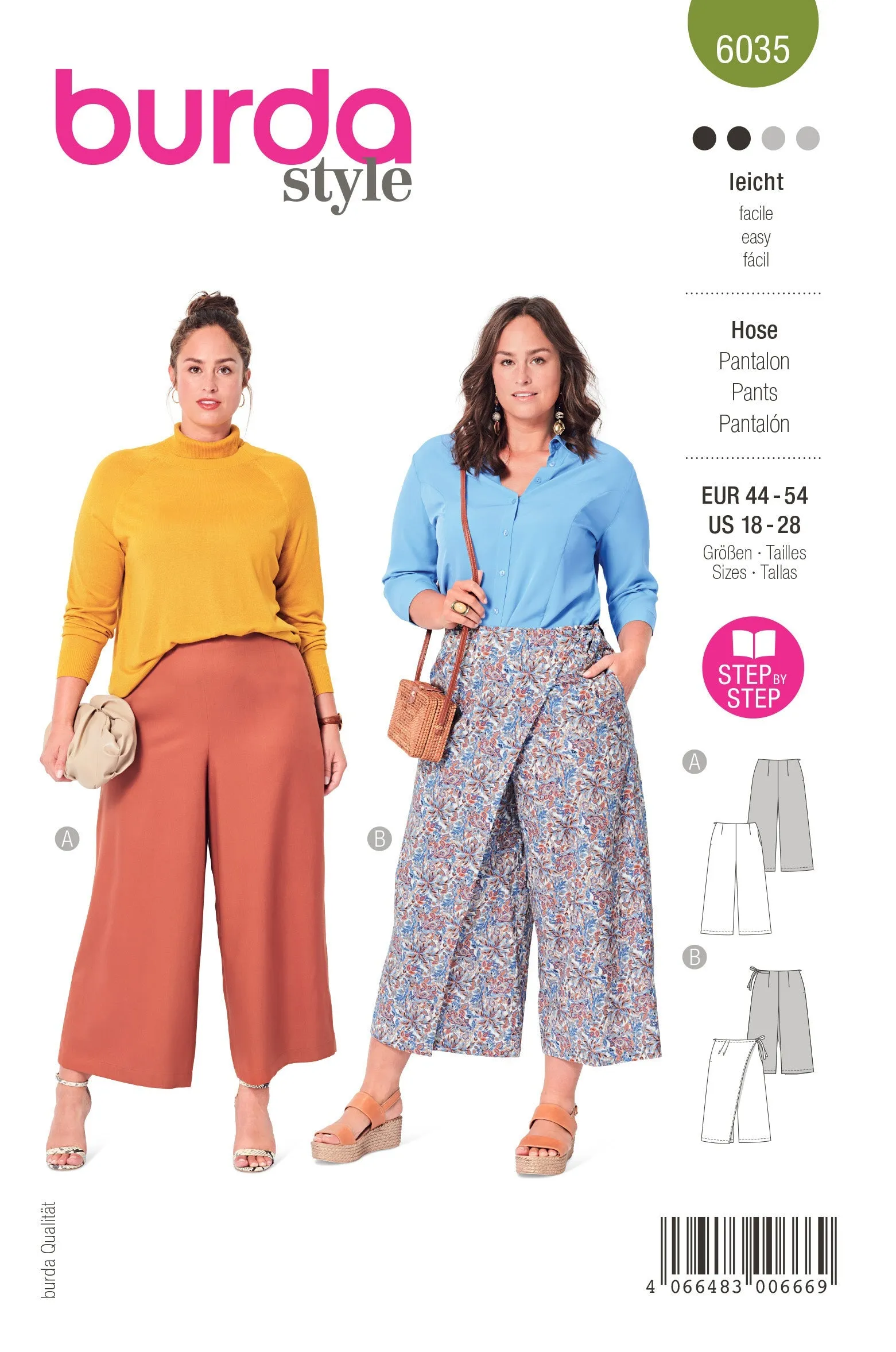 Burda Style Pattern 6035 Plus Trousers