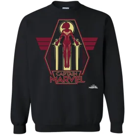 Captain Marvel Red Yellow Flight Powers Crewneck Pullover Sweatshirt