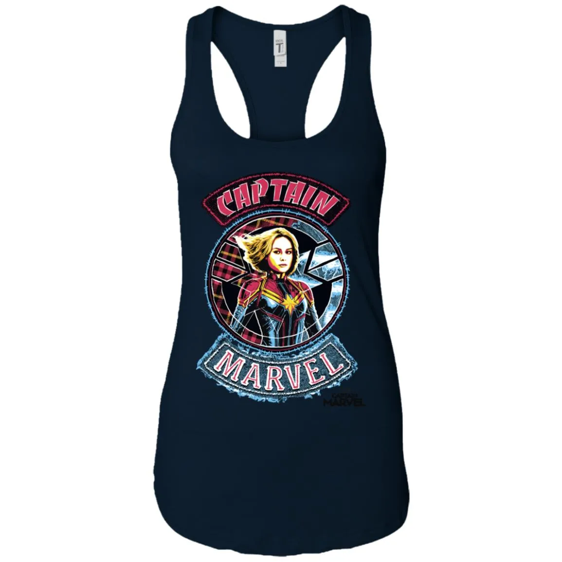 Captain Marvel Stitched Patched Portrait Women Tank Top