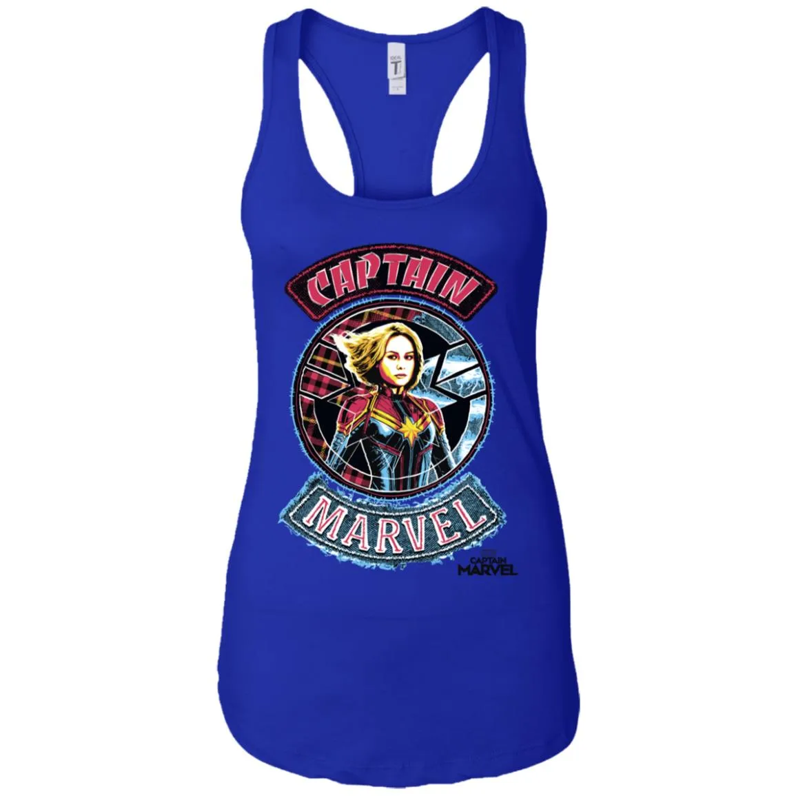 Captain Marvel Stitched Patched Portrait Women Tank Top