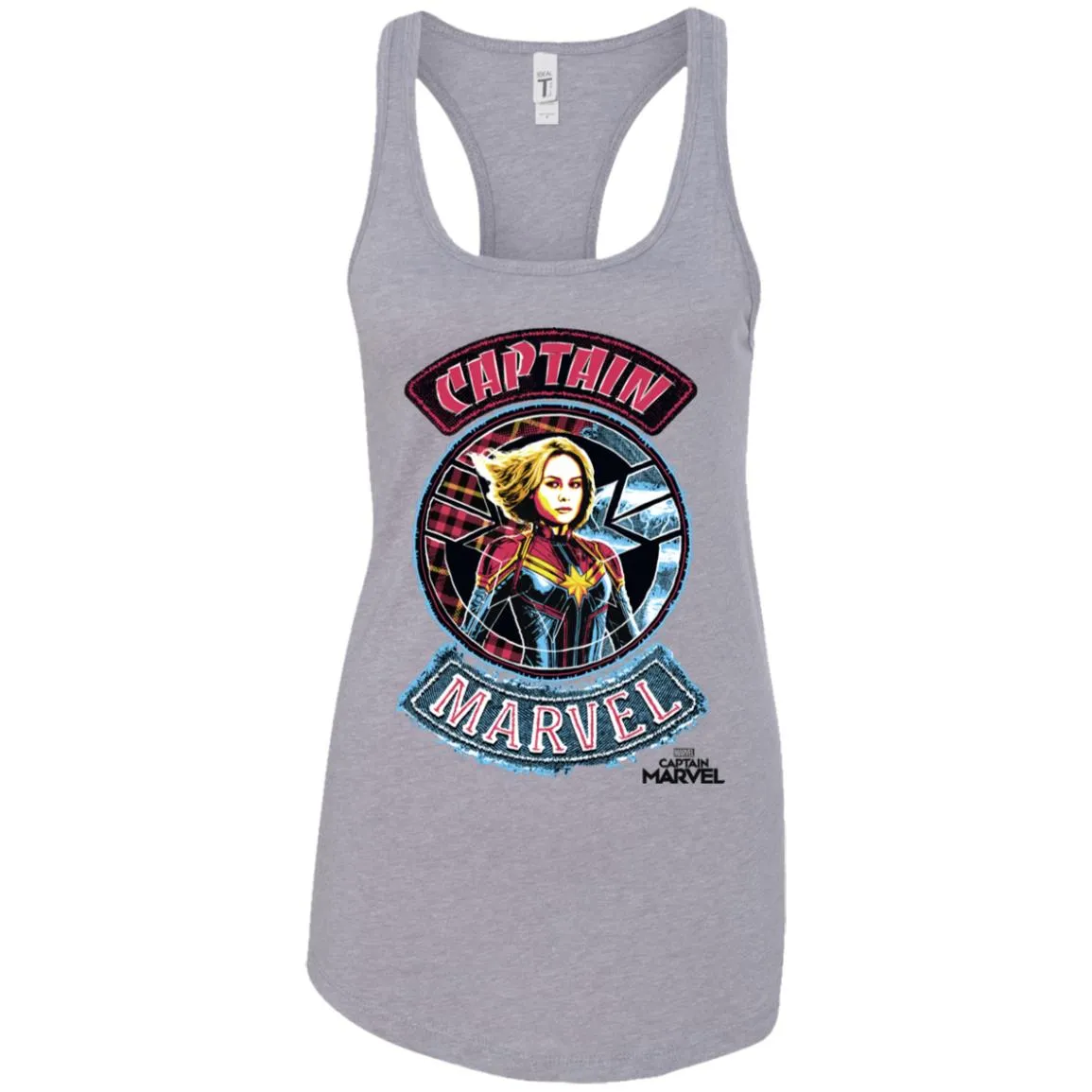 Captain Marvel Stitched Patched Portrait Women Tank Top