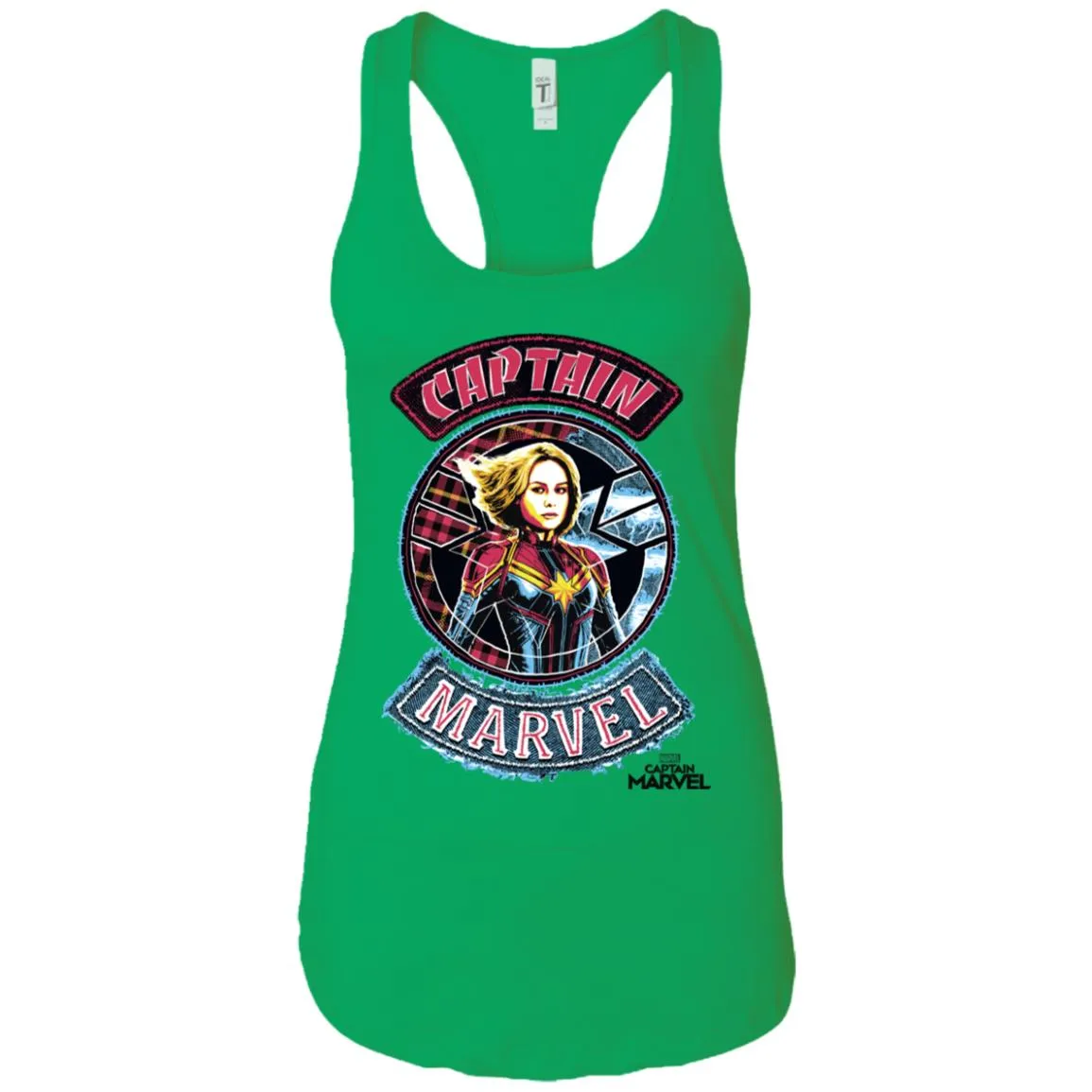 Captain Marvel Stitched Patched Portrait Women Tank Top