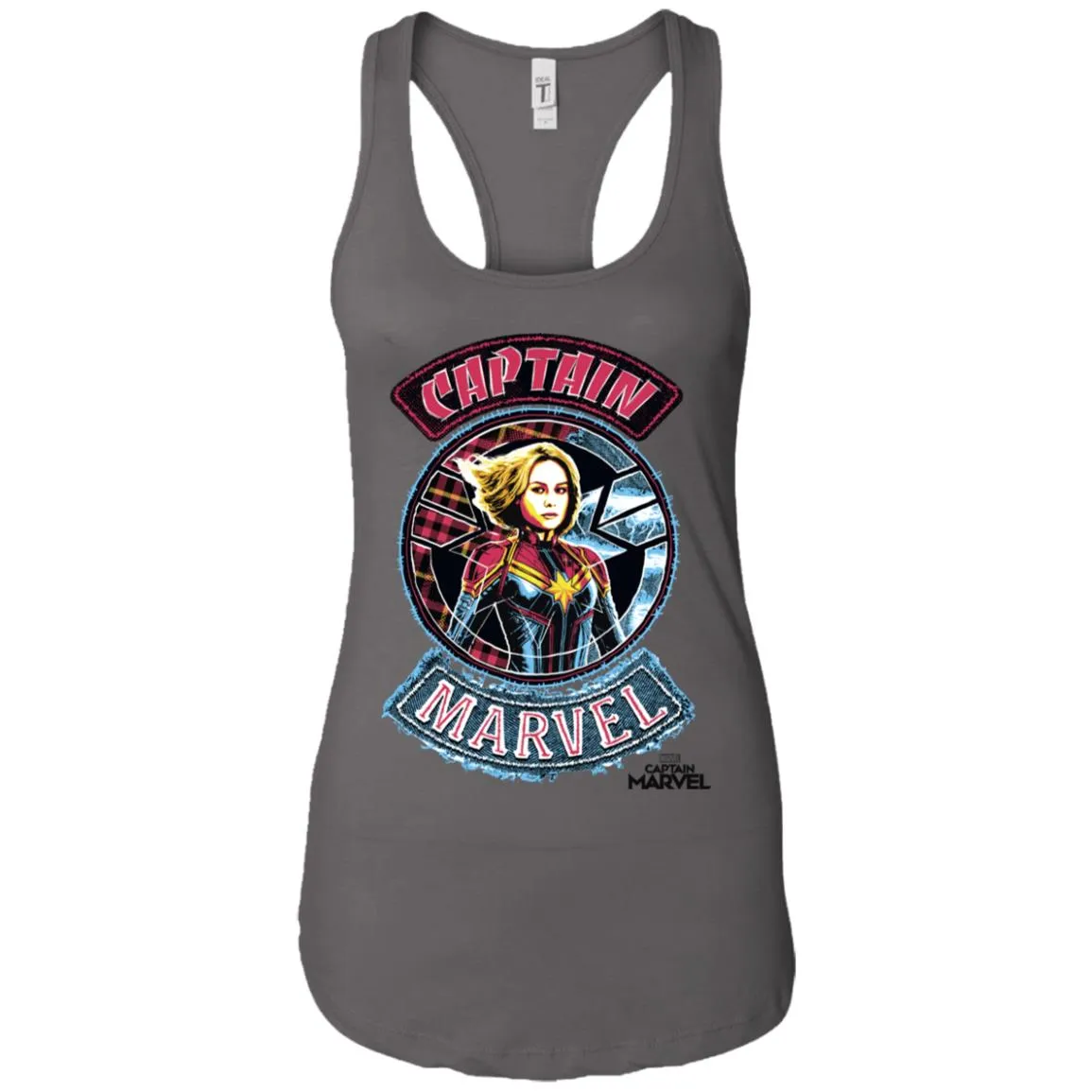 Captain Marvel Stitched Patched Portrait Women Tank Top