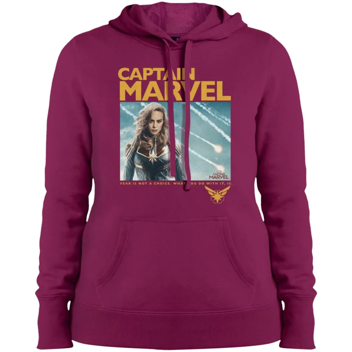 Captain Marvel Vintage Movie Poster Style Women Hooded Sweatshirt