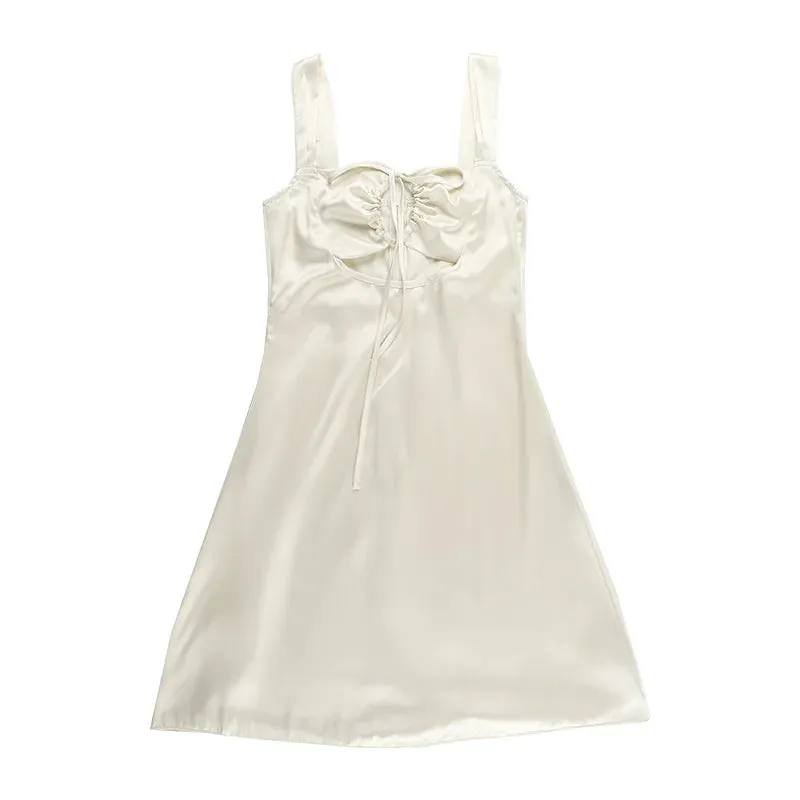 Cocktail Elegant Cream A-Line Mini Dress