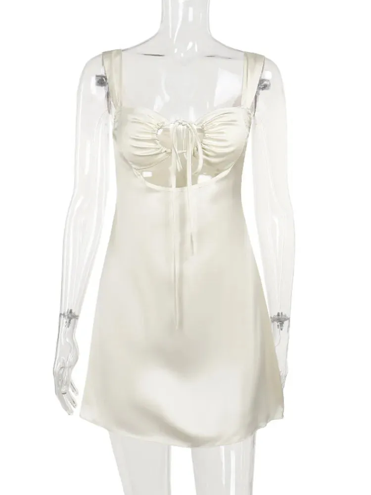 Cocktail Elegant Cream A-Line Mini Dress