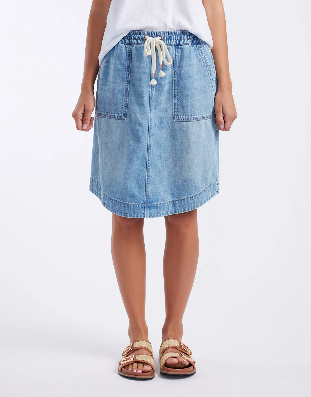 Coco Denim Skirt - Mid Wash