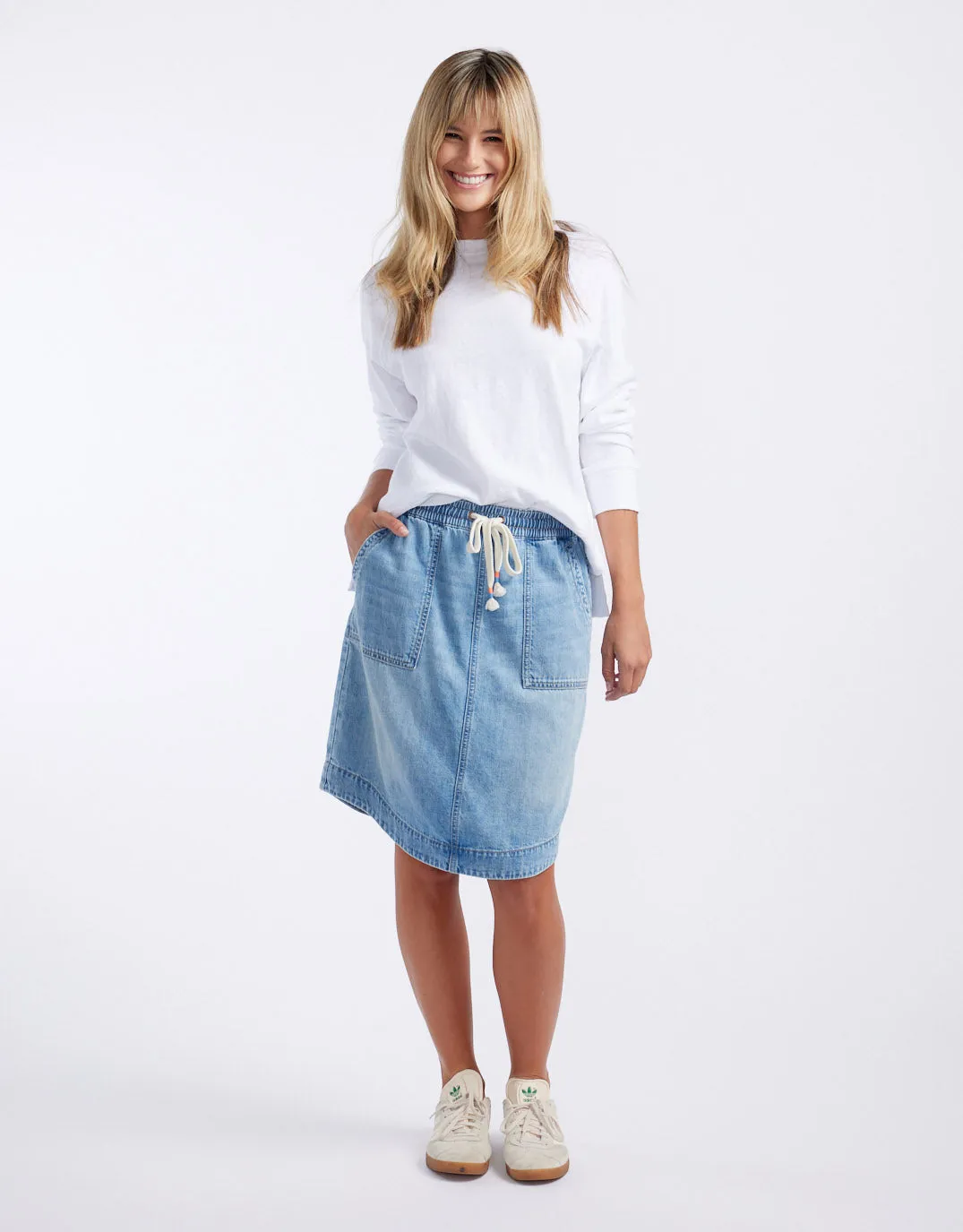 Coco Denim Skirt - Mid Wash