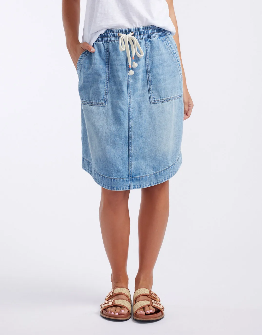 Coco Denim Skirt - Mid Wash