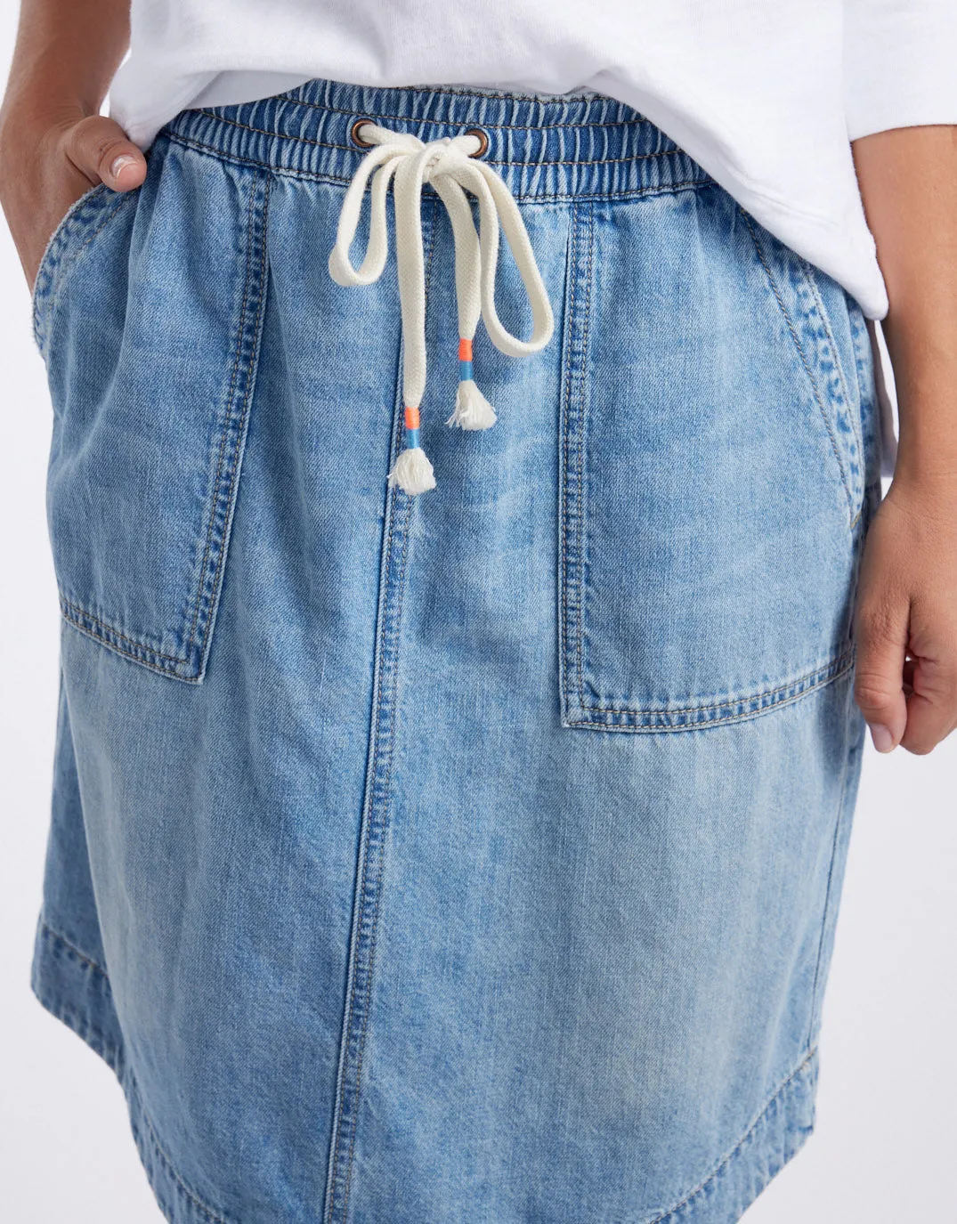 Coco Denim Skirt - Mid Wash