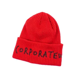 Corporate Stitched Beanie (Red)