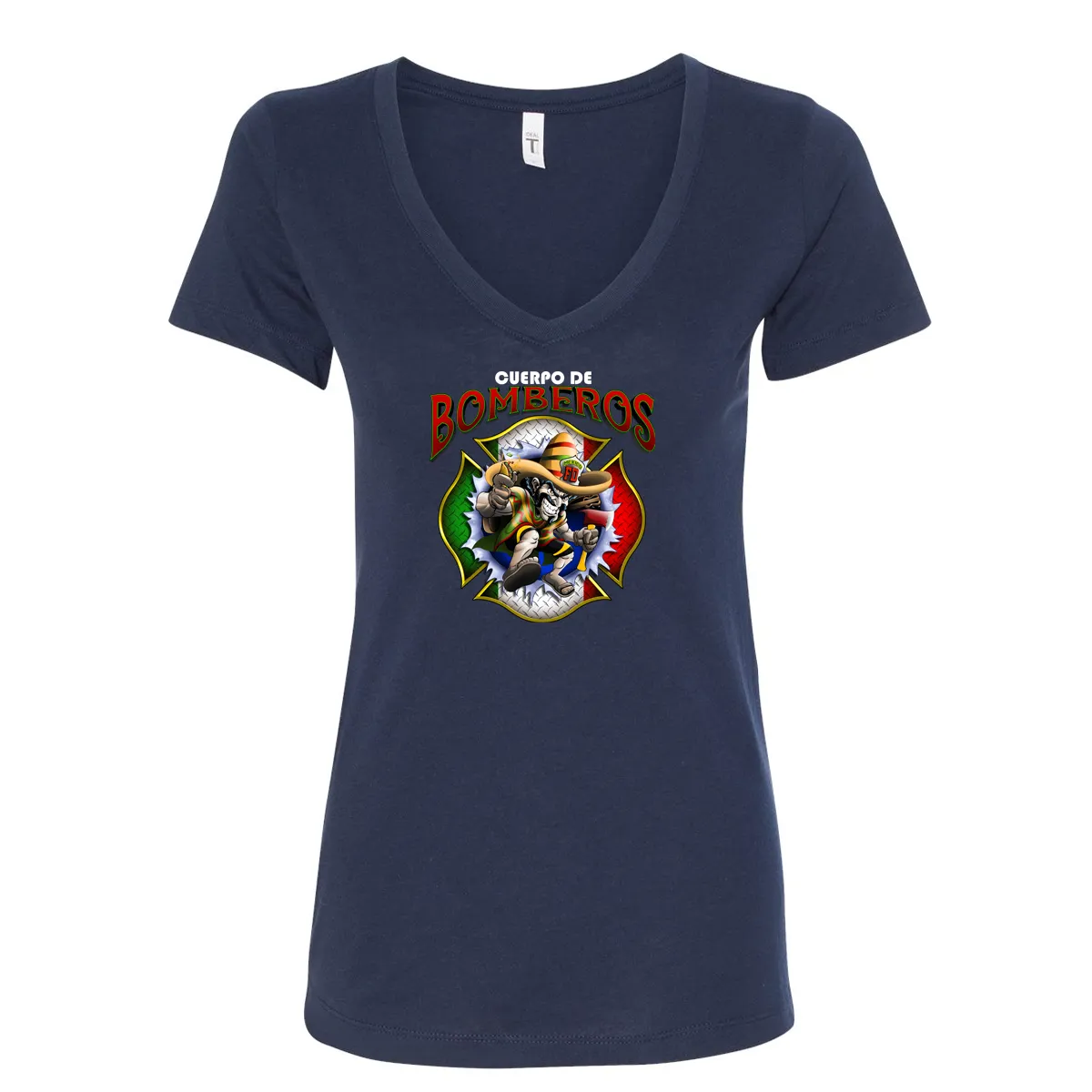 Cuerpo De Bomberos Maltese Women's V-Neck Shirt