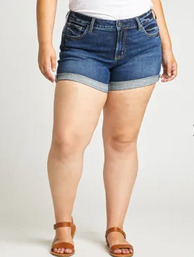 Curvy Marie Mid Rise Boyfriend Short by Silver Jeans