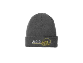 Delulu - Embroidered Gray Winter Beanie