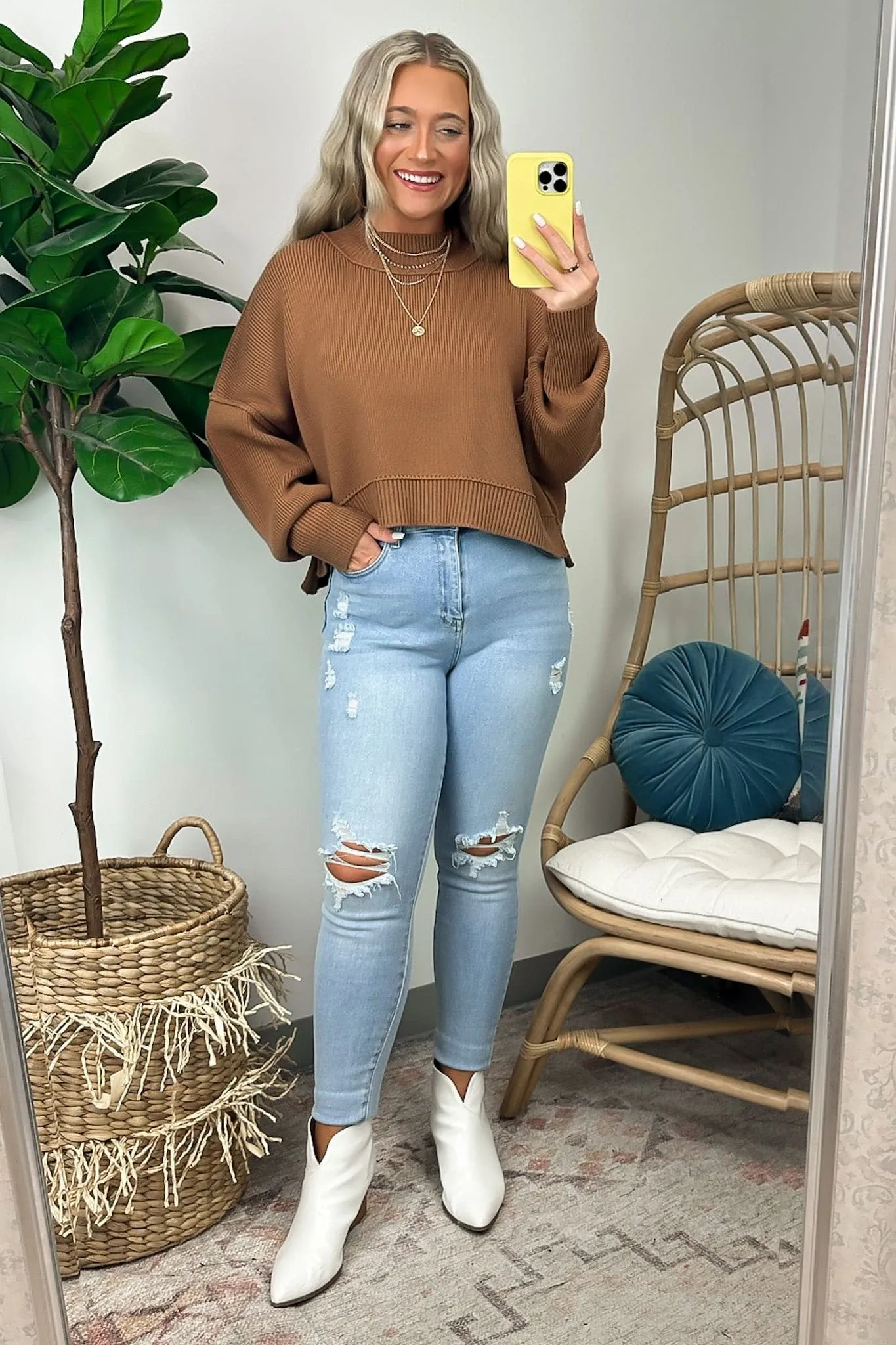 Easy Retreat Cropped Oversized Sweater | BACK IN STOCK   NEW COLORS