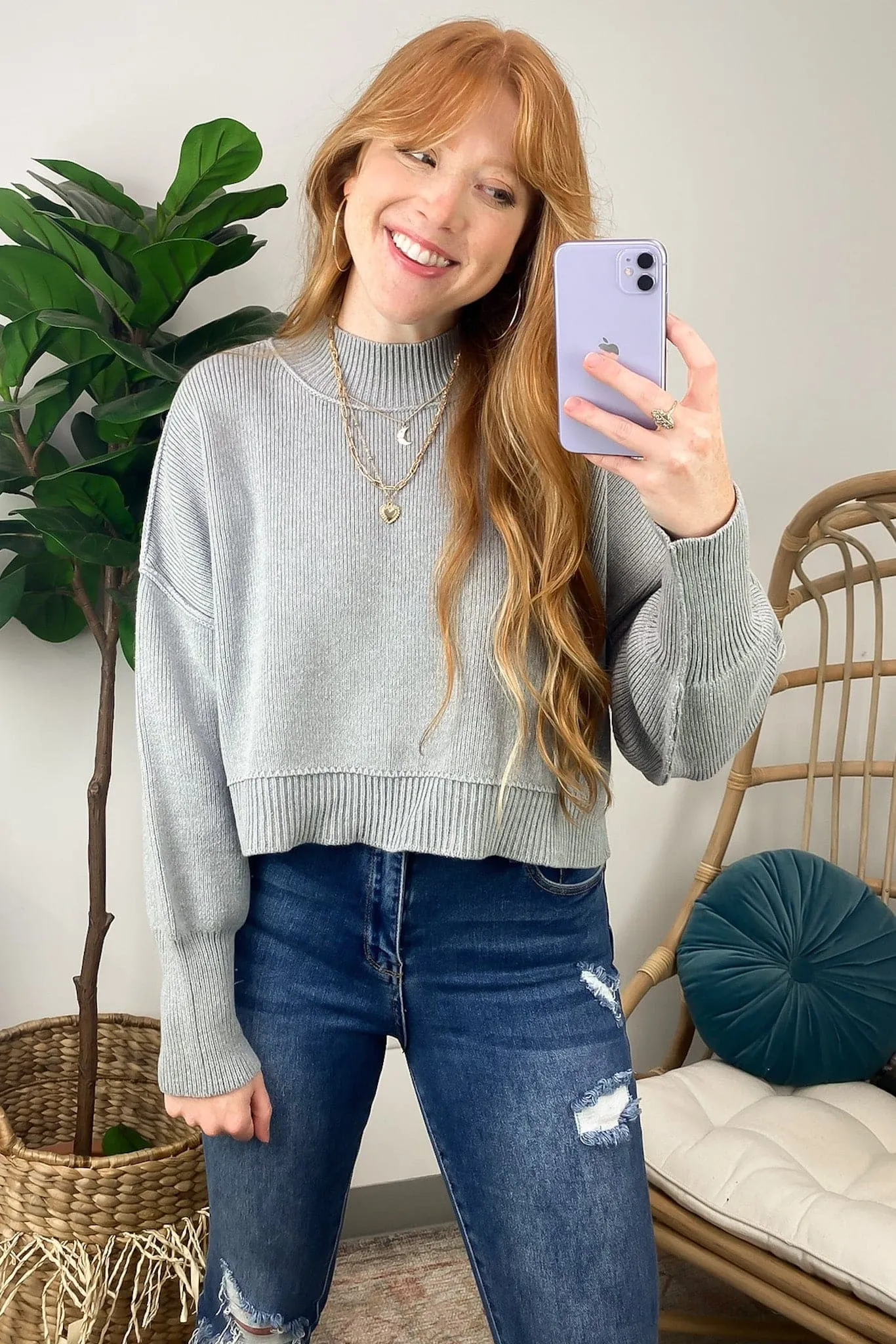 Easy Retreat Cropped Oversized Sweater | BACK IN STOCK   NEW COLORS