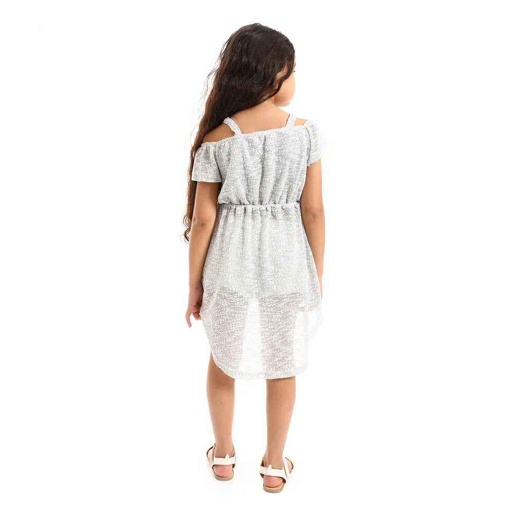 Elastic Off-Shoulders Girls Dress (G127) - Kady