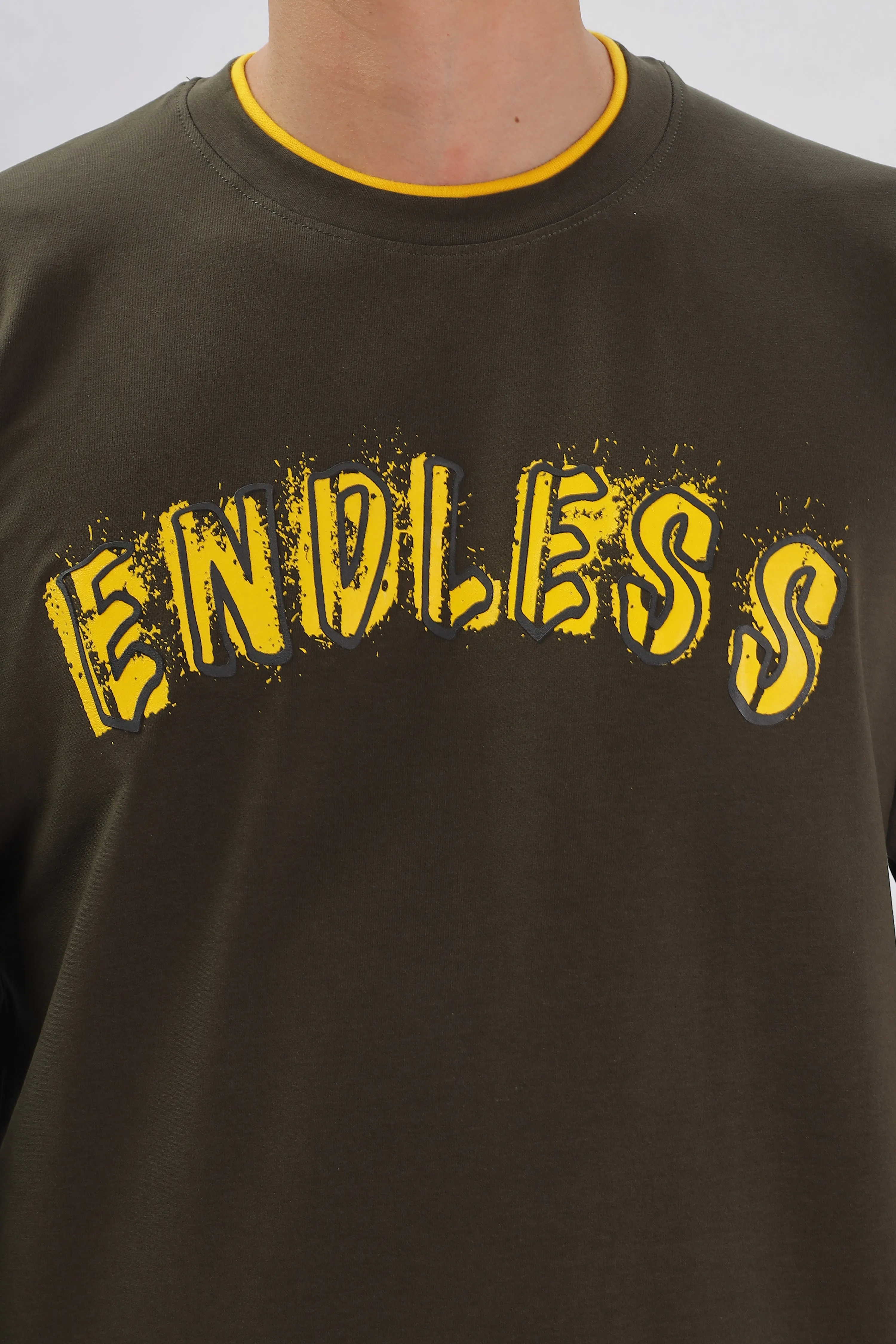 Endless Pursuit Tee: Olive Green