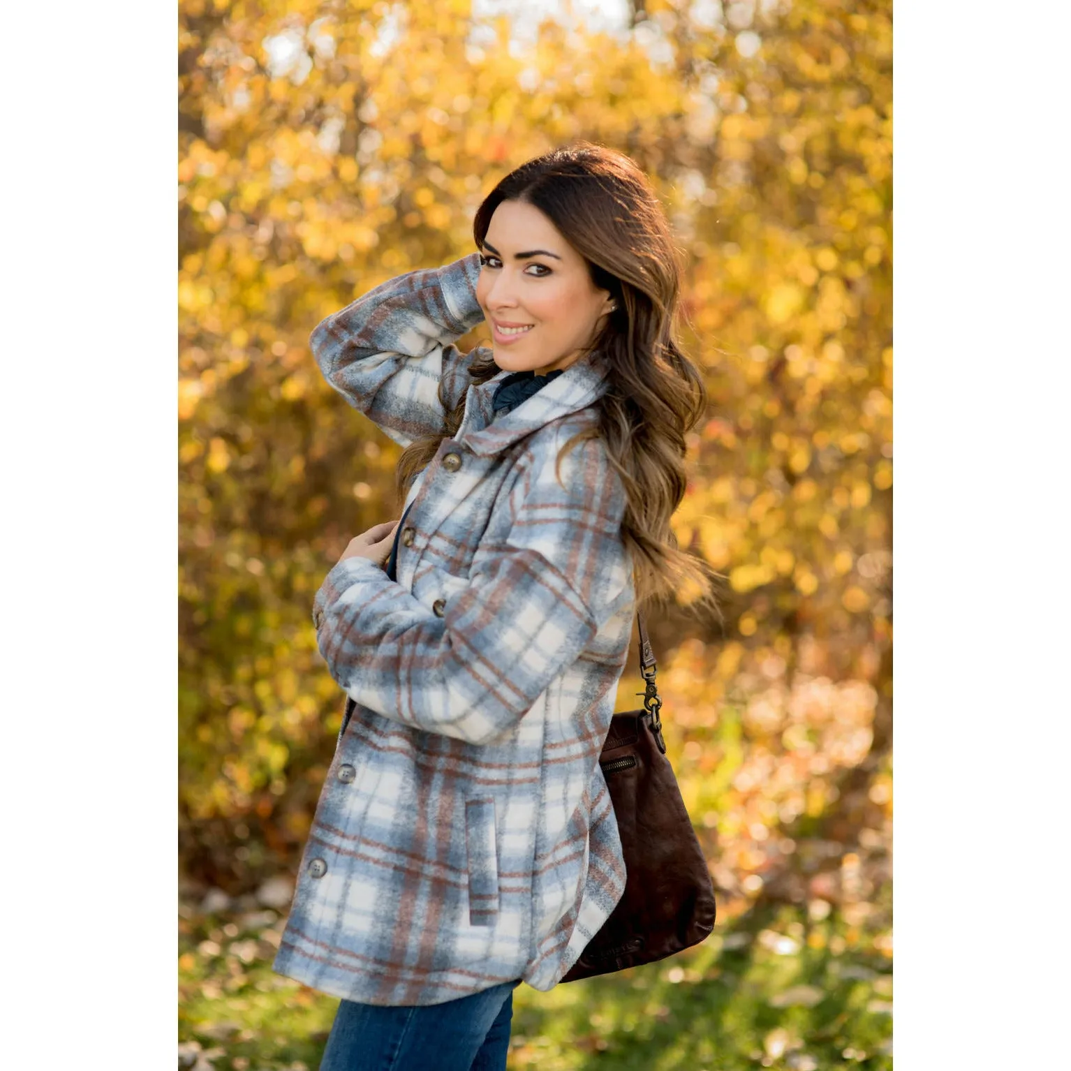 Fashionably Late Plaid Shacket