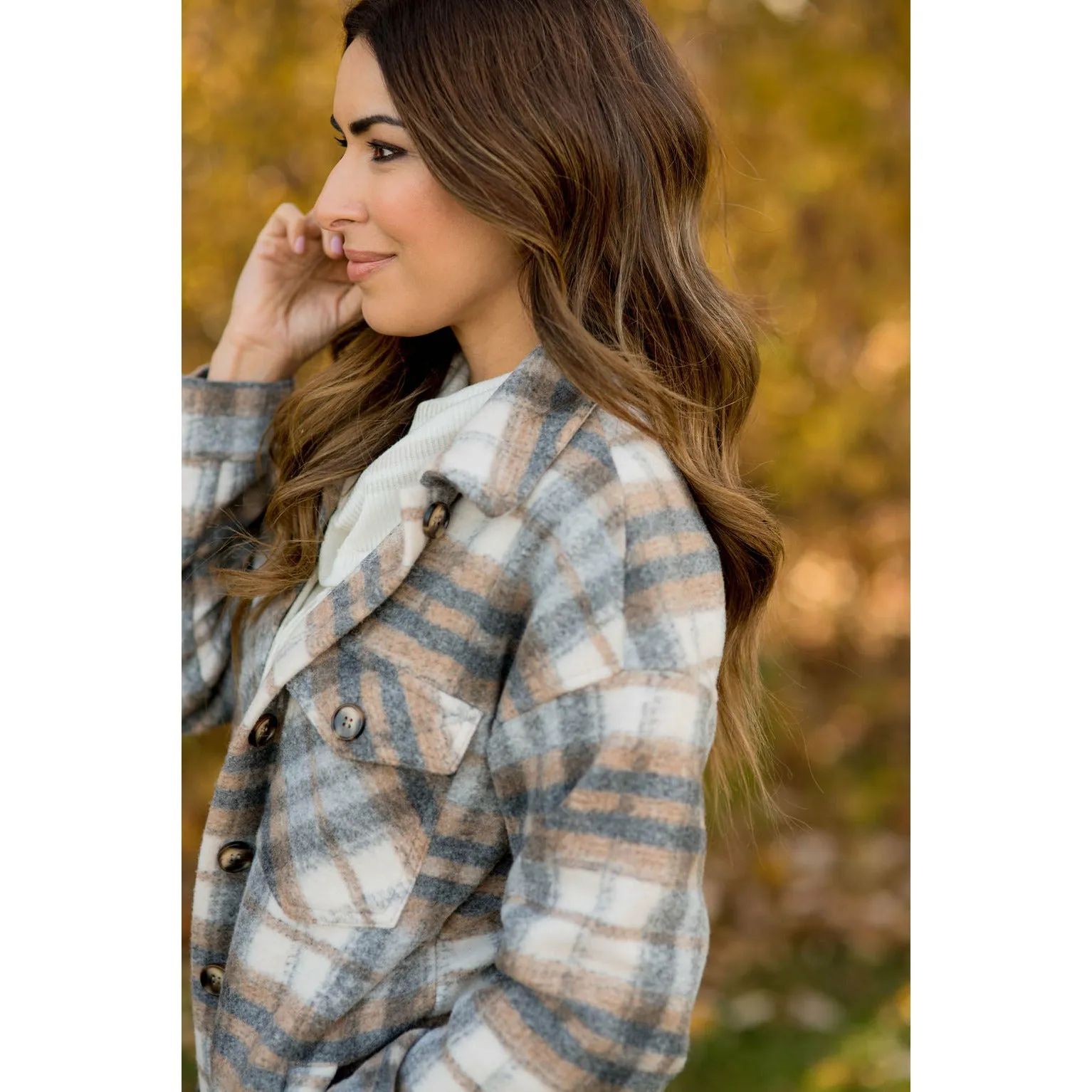 Fashionably Late Plaid Shacket