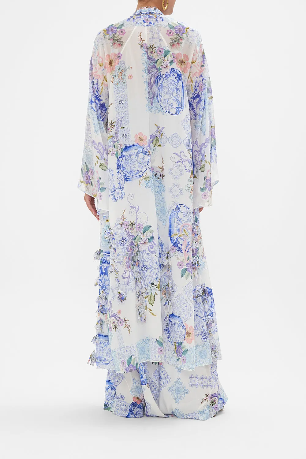 FLARE SLEEVE LONG ROBE PAINT ME POSITANO