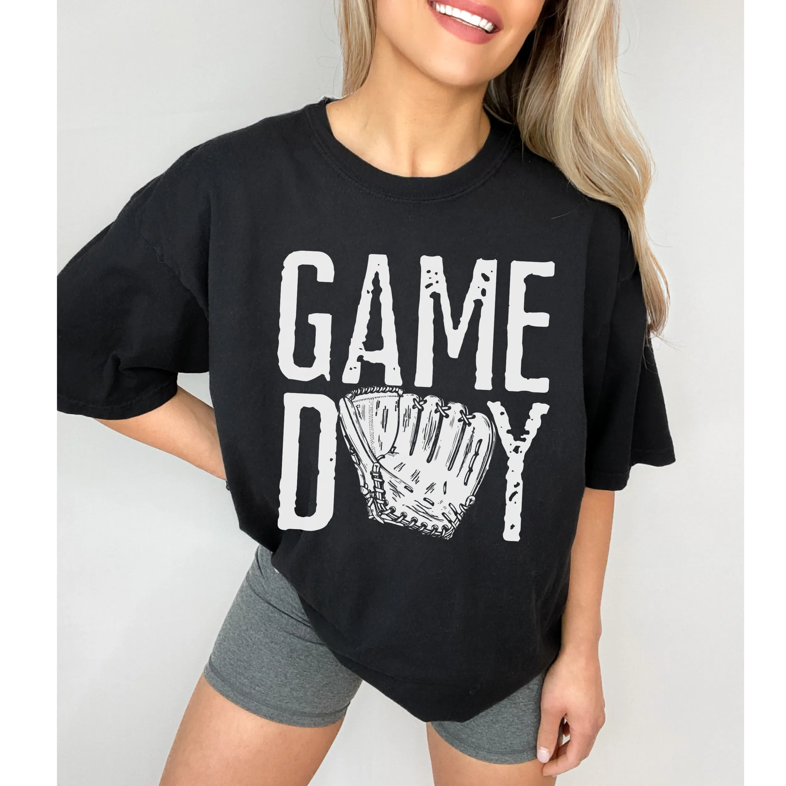 Game Day Comfort Colors® T-Shirt, Spring or Summer Tee, Gift for Mom, Distressed Design Game Day T-Shirt, Baseball T-Shirt