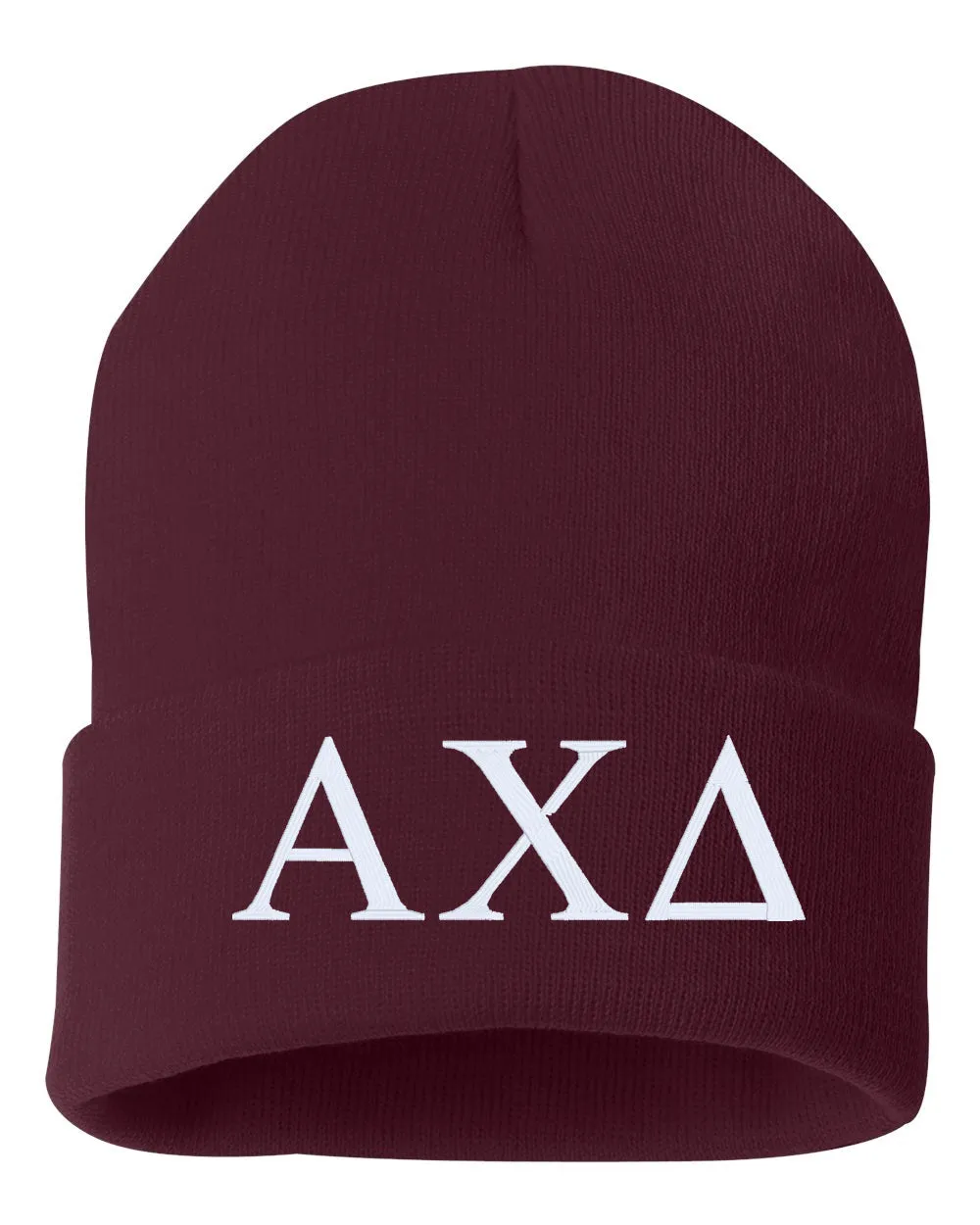 GREEK LETTERS Sorority/Fraternity Embroidered Cuffed Beanie Hat