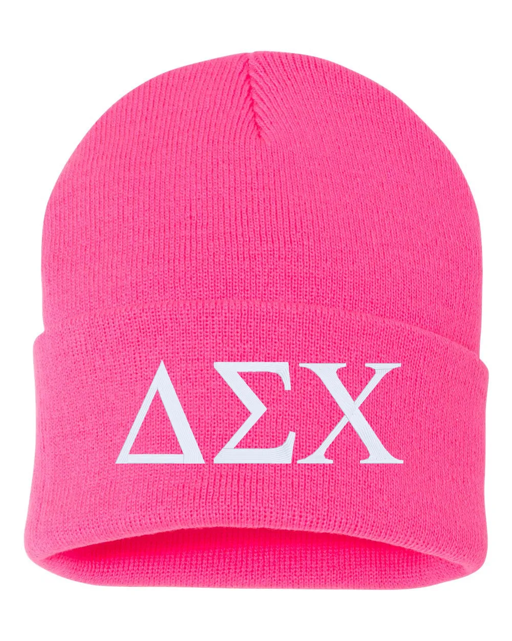 GREEK LETTERS Sorority/Fraternity Embroidered Cuffed Beanie Hat