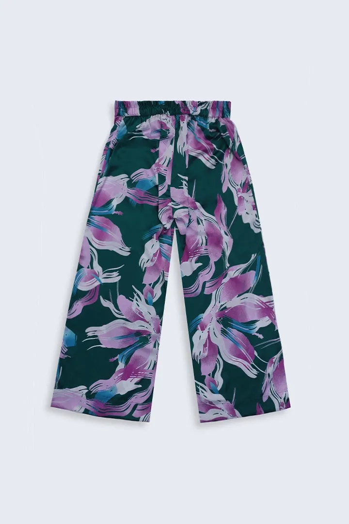 Green Printed Culottes