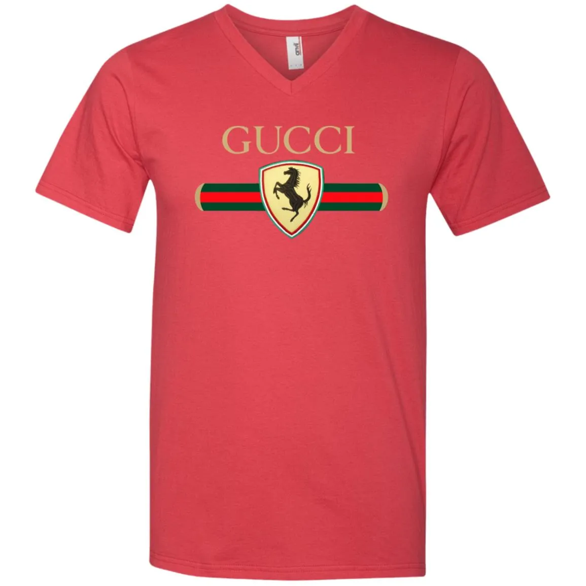 Gucci Ferrari T-shirt Men V-Neck T-Shirt