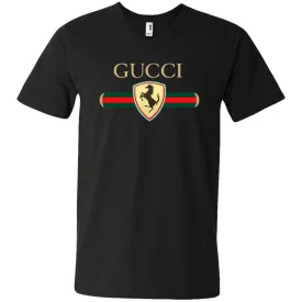 Gucci Ferrari T-shirt Men V-Neck T-Shirt