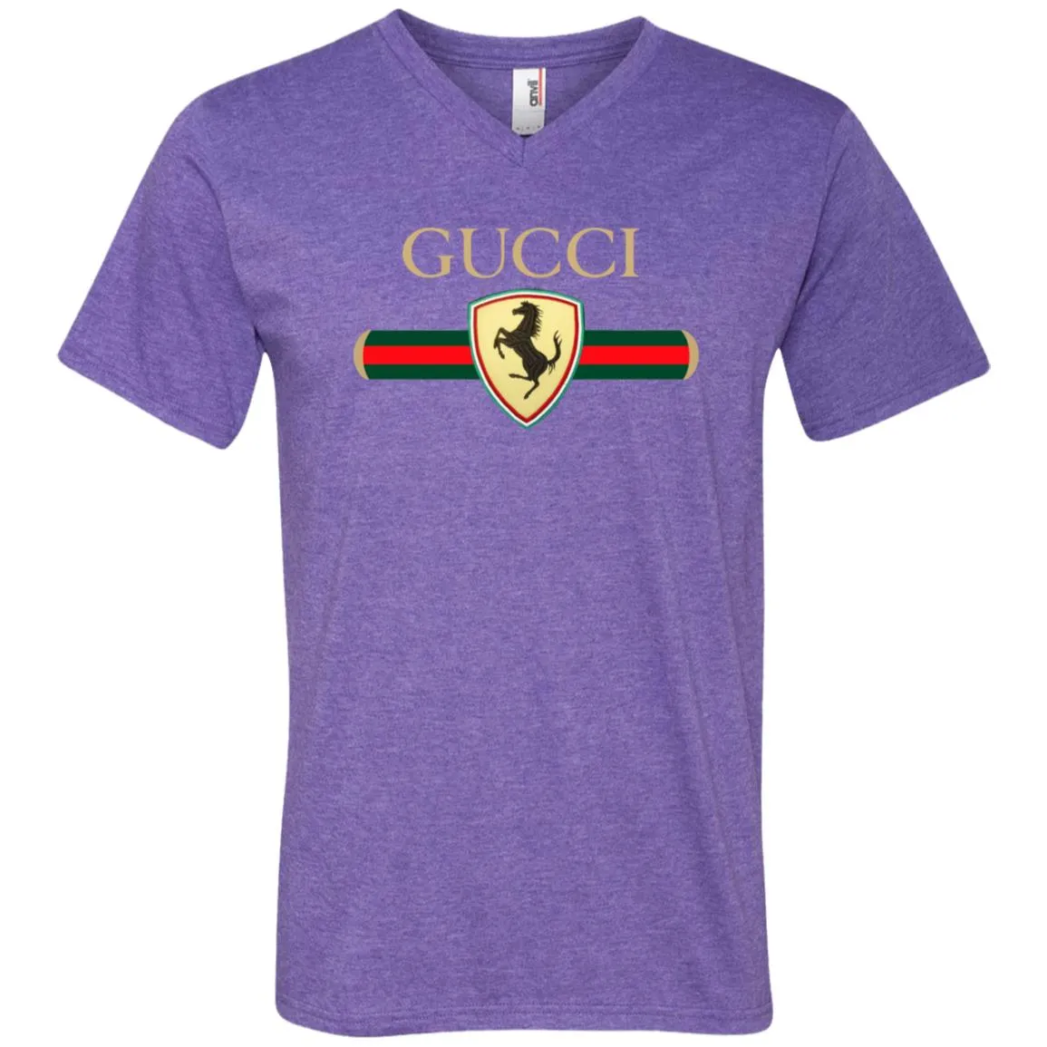 Gucci Ferrari T-shirt Men V-Neck T-Shirt