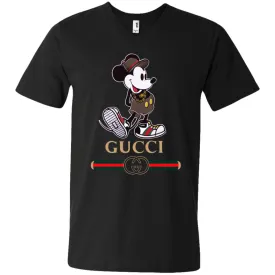 Gucci Mickey Kitty Beauty T-shirt Men V-Neck T-Shirt