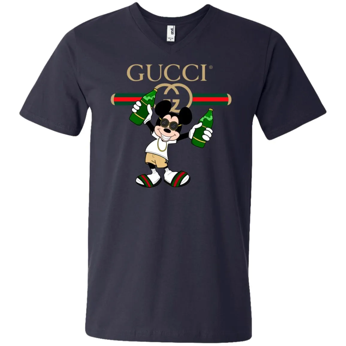 Gucci Mickey Mouse Top Trending T-shirt Men V-Neck T-Shirt