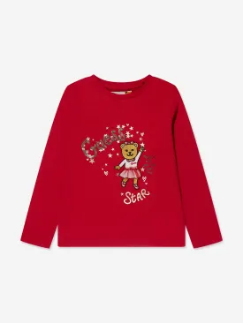 Guess Girls Long Sleeve T-Shirt in Red