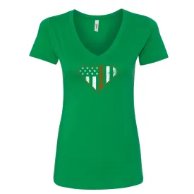 Irish Superwoman Women's V-Neck Shirt