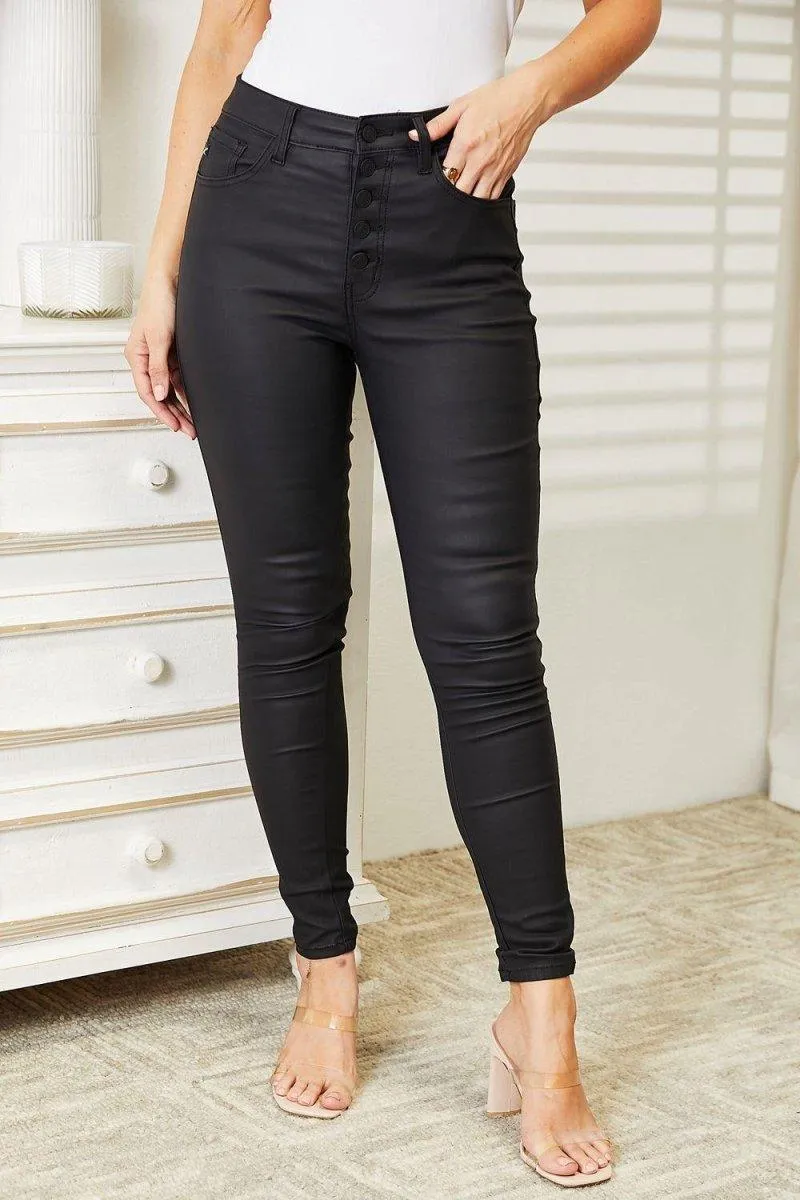 Kancan Donnie High Rise Black Ankle Skinny Jeans