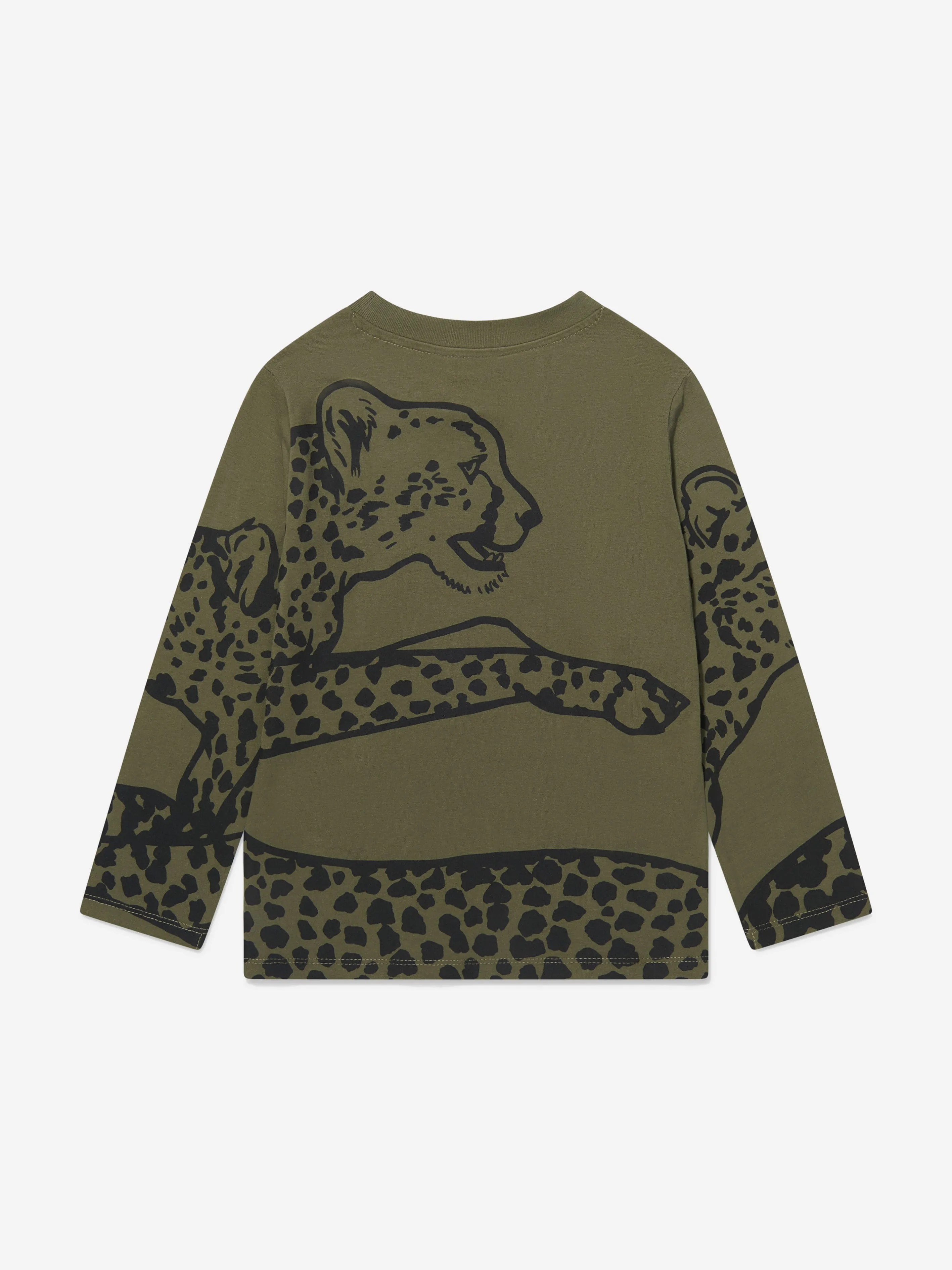 KENZO Boys Organic Cotton Long Sleeve Elephant T-Shirt