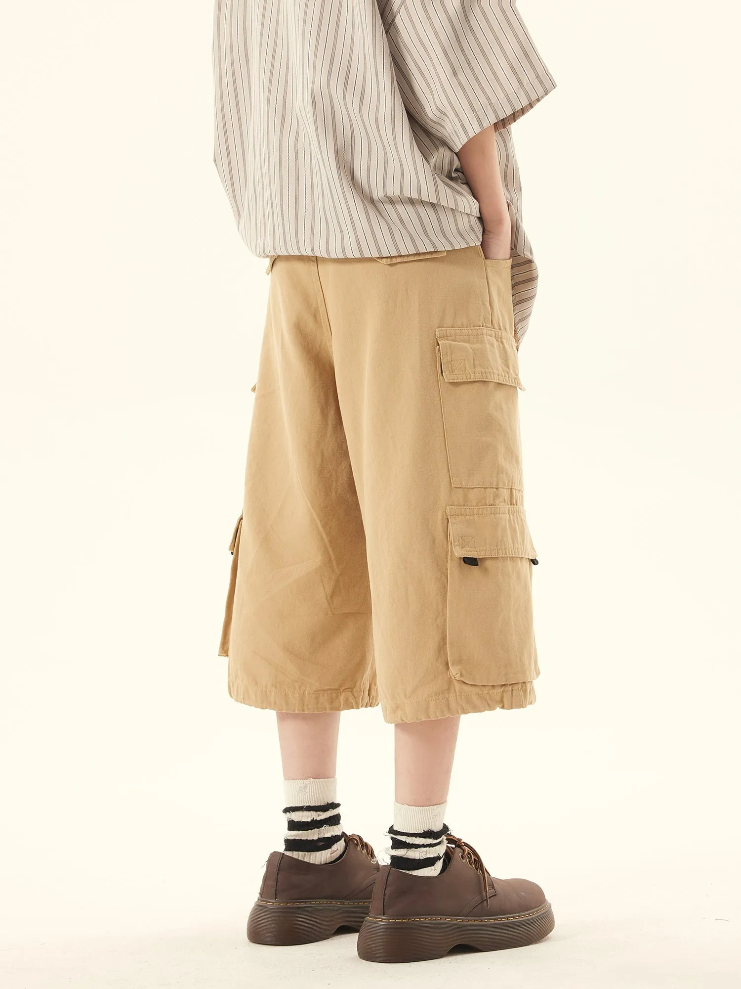 Khaki Cargo Culottes