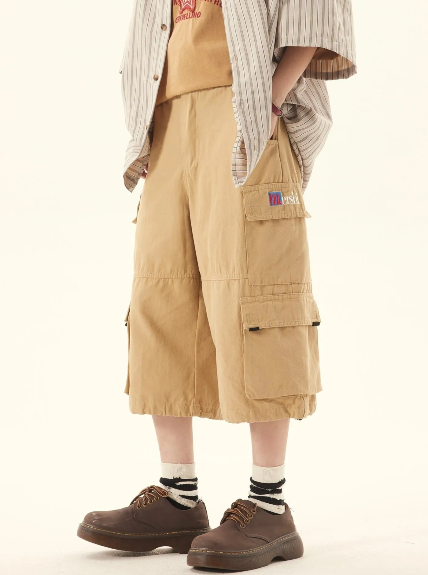 Khaki Cargo Culottes