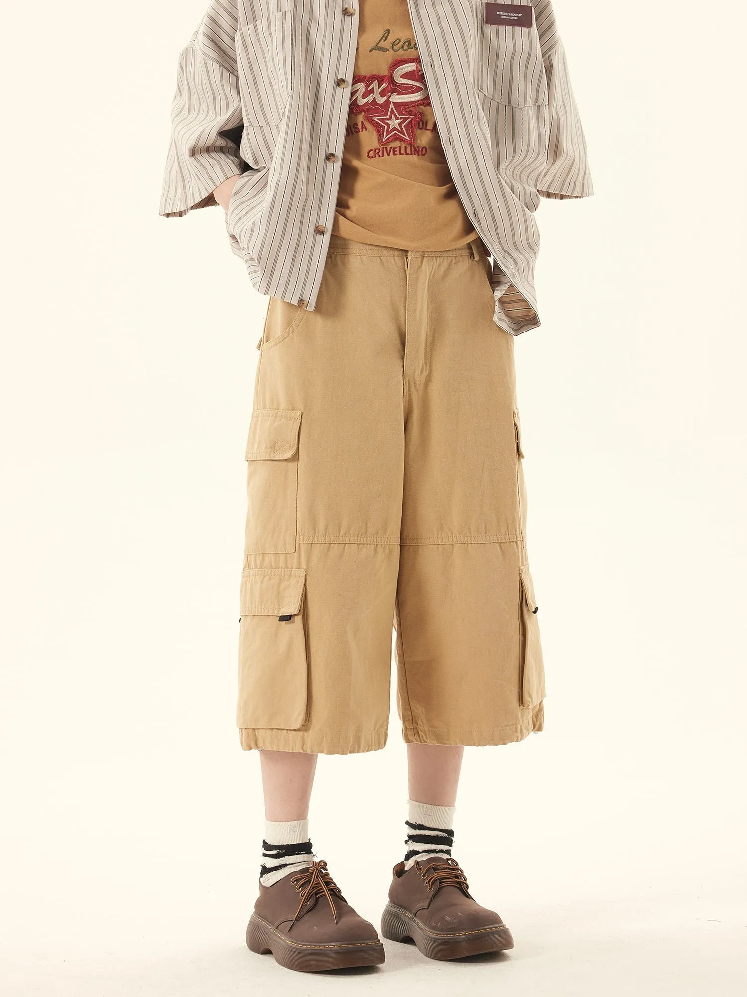 Khaki Cargo Culottes