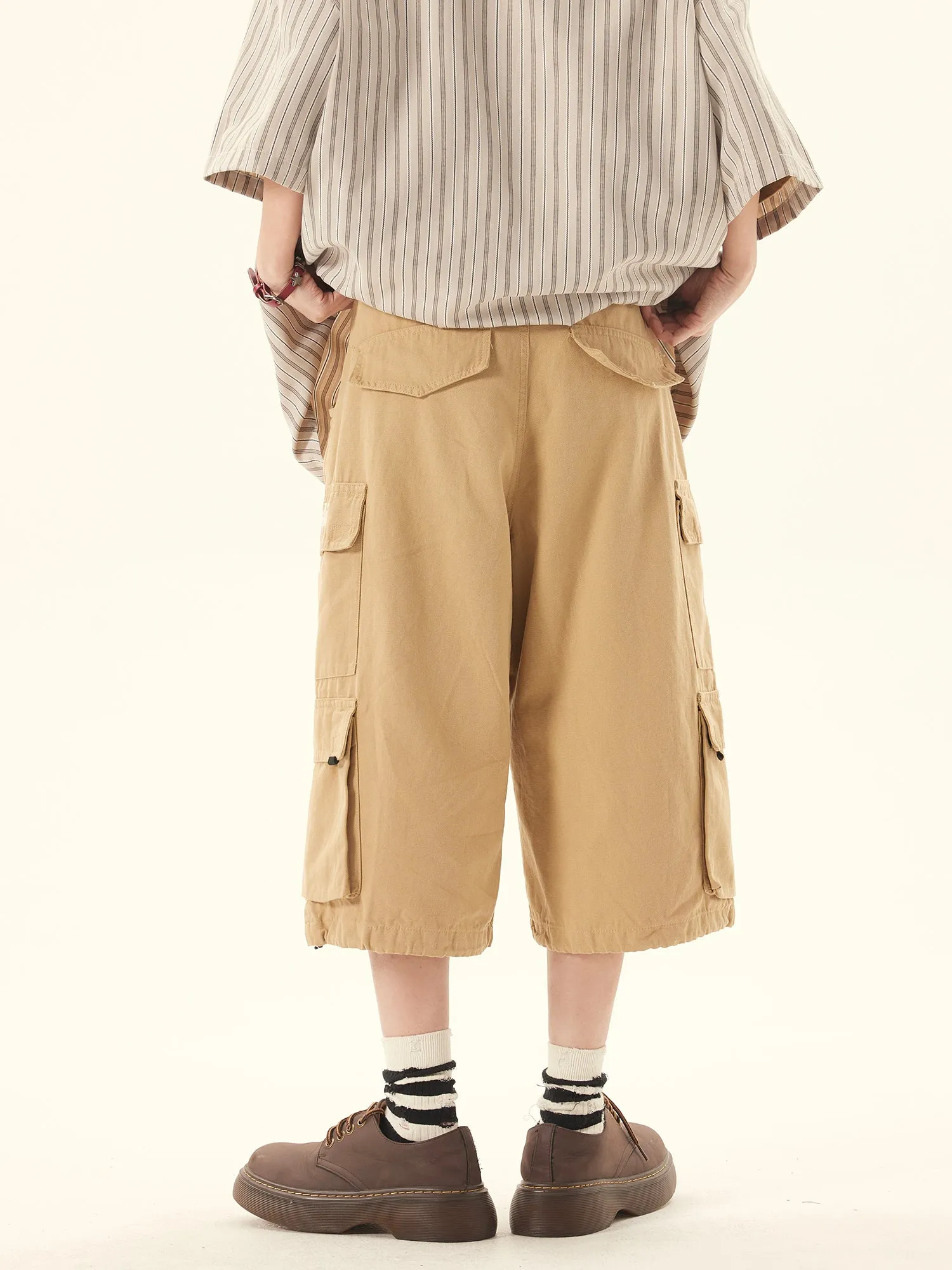 Khaki Cargo Culottes